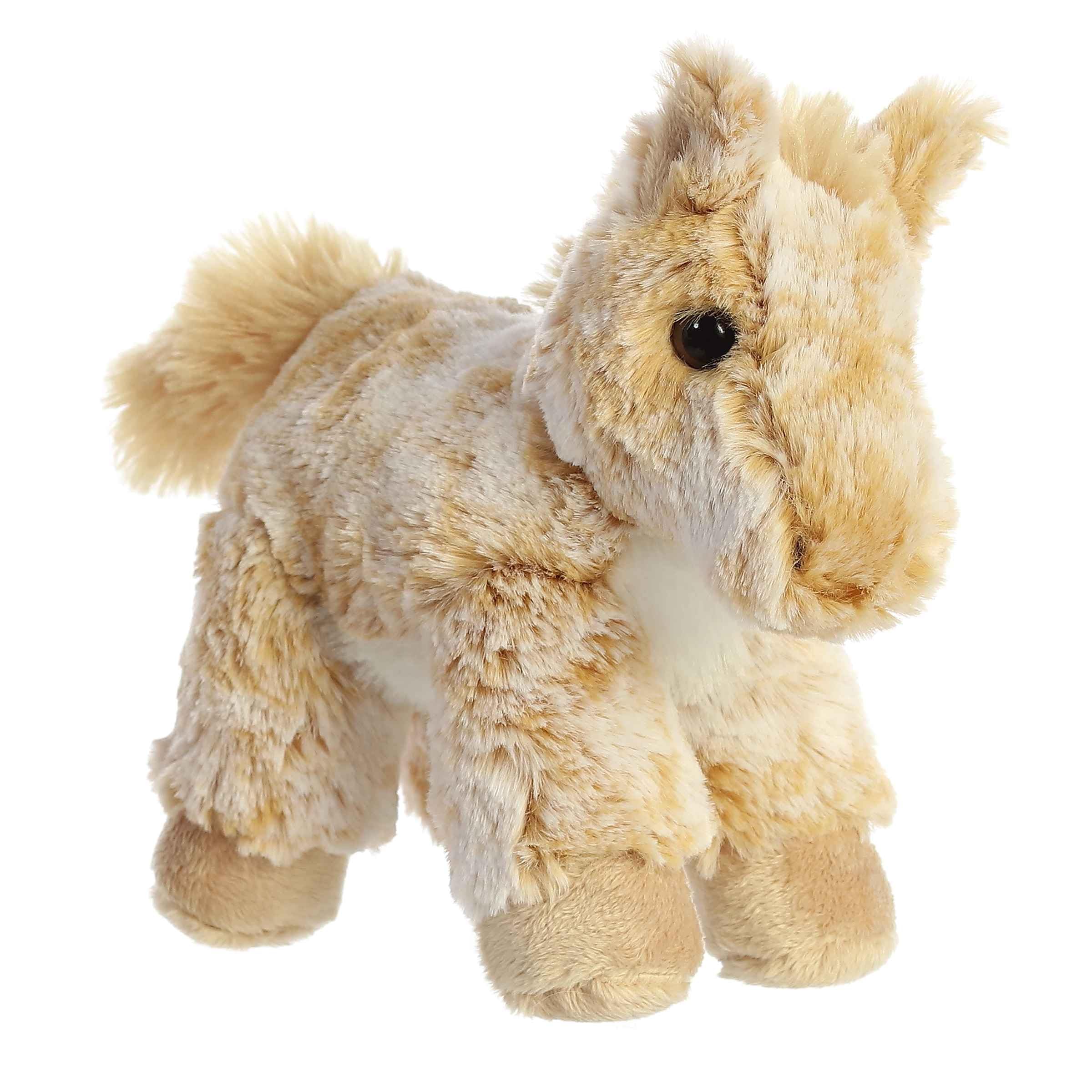 Aurora Mini Flopsie Caramel Horse – 8-Inch Soft Plush Stuffed Animal for Cuddles and Play