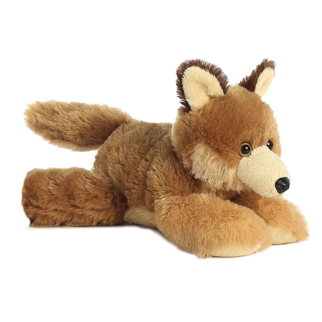 Aurora Mini Flopsie Clever Coyote Stuffed Animal - 8-Inch Soft Plush Toy for All Ages