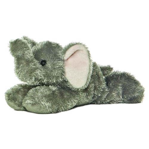 Aurora Mini Flopsie Ellie Plush Elephant – 8-Inch Soft Stuffed Animal for Play and Cuddling