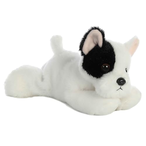 Aurora Mini Flopsie French Bulldog Pup Stuffed Animal - 8 Inch White Plush Toy