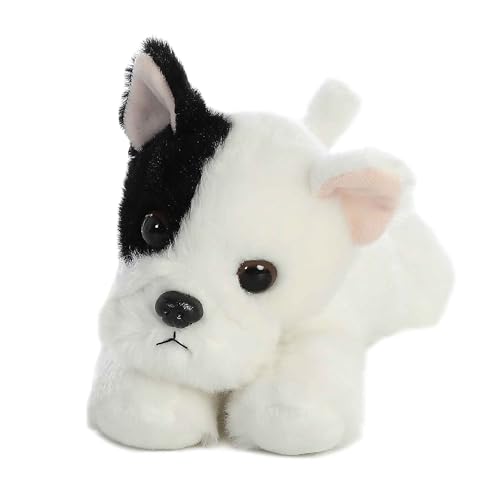 Aurora Mini Flopsie French Bulldog Pup Stuffed Animal - 8 Inch White Plush Toy