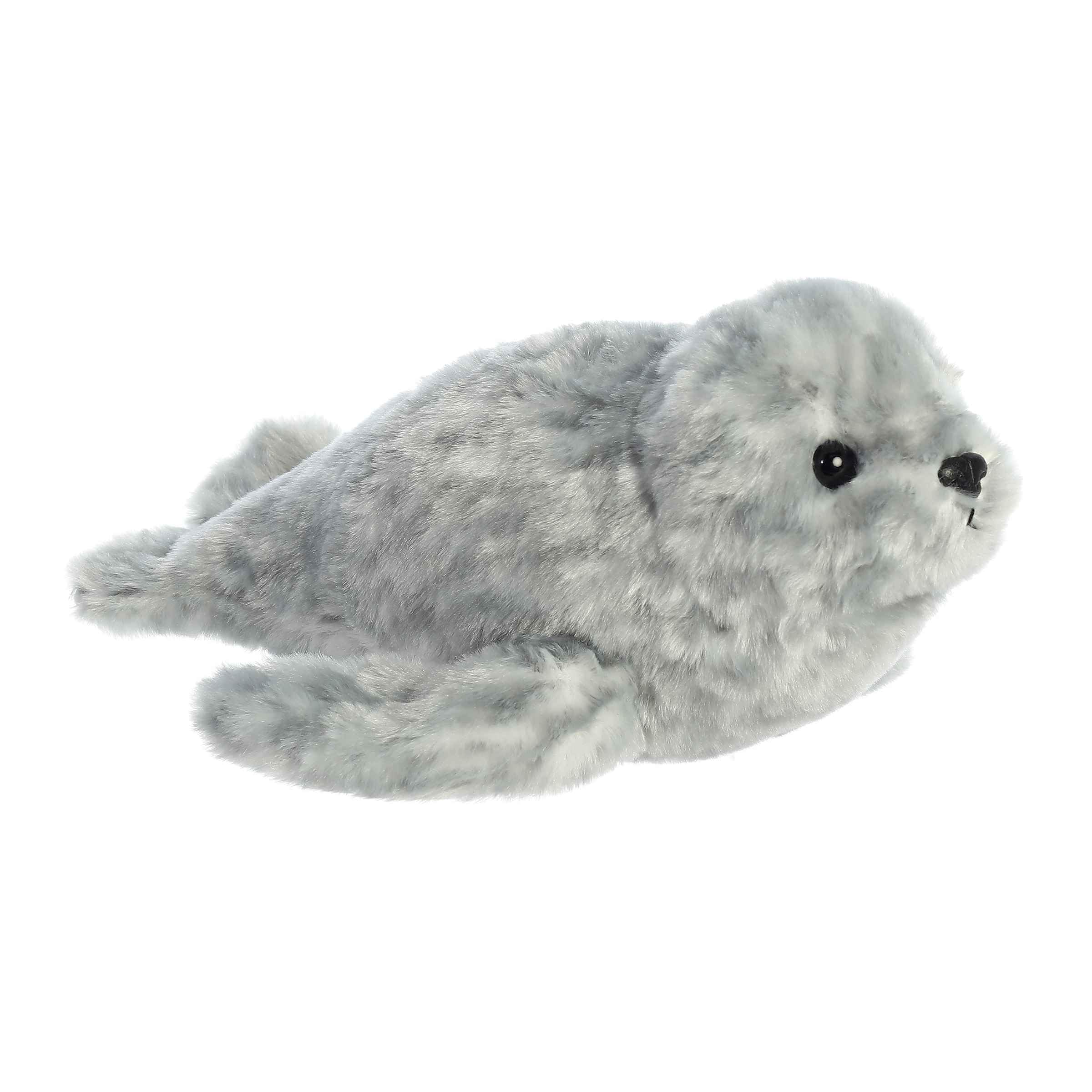 Aurora Mini Flopsie Harbor Seal Stuffed Animal - Soft 8-Inch Plush Toy for All Ages