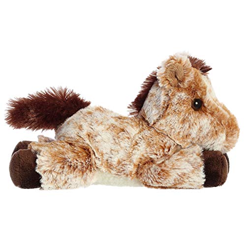 Aurora Mini Flopsie Mocha Horse - 8-Inch Plush Stuffed Animal with Bean Pellets
