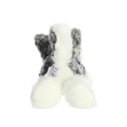 Aurora Mini Flopsie Mush Plush Husky – 8 Inch Soft Cuddly Toy for Kids and Adults, Gray & White