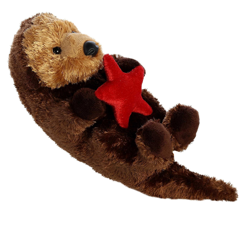 Aurora Mini Flopsie Otto Stuffed Animal – 8-Inch Soft Otter Plush with Starfish for Cuddles