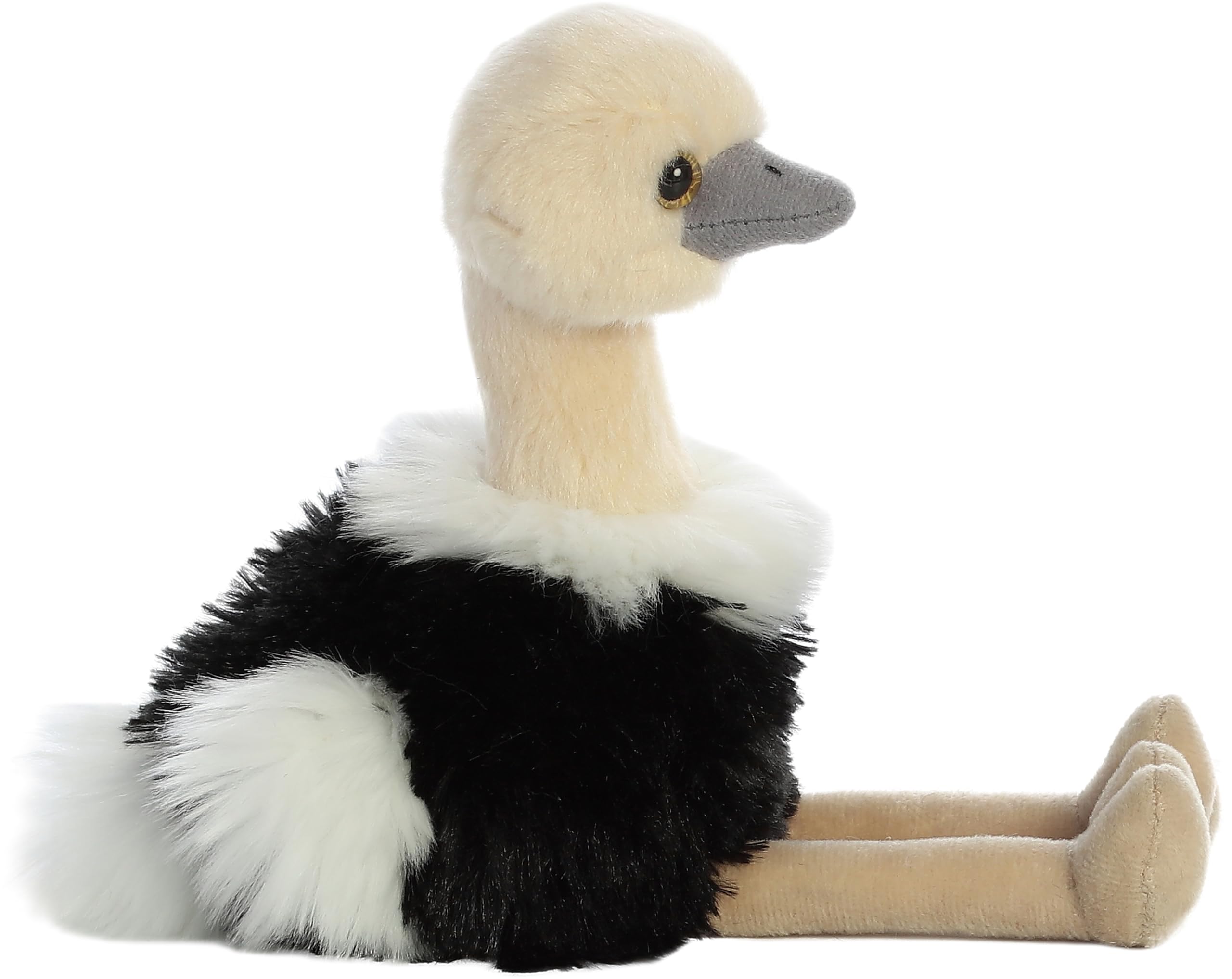 Aurora Mini Flopsie Ozzi the Ostrich Plush - 8 Inch Soft Cuddly Toy for Kids and Adults