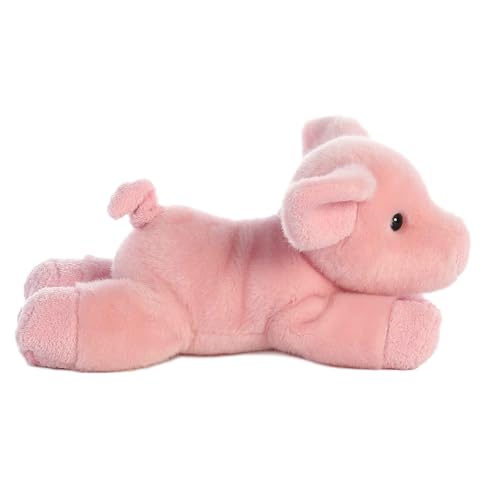 Aurora Mini Flopsie Pickles Piglet Stuffed Animal - Pink Soft Plush Toy 9 Inches for All Ages