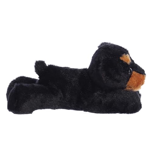 Aurora Mini Flopsie Raina Rottweiler Plush – 8.5 Inch Soft Stuffed Animal