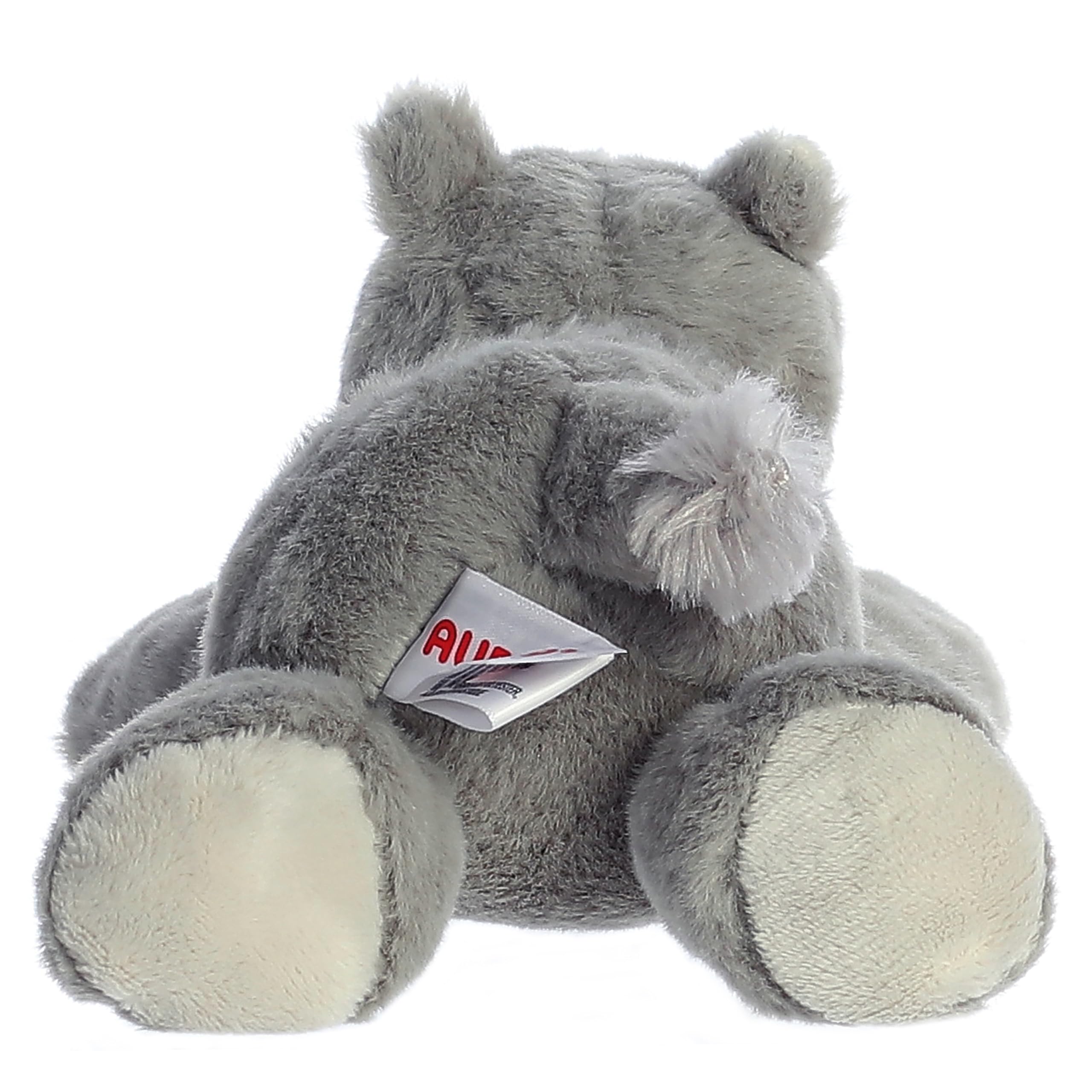 Aurora Mini Flopsie Rhino Stuffed Animal - Soft Gray Plush for Playful Adventures