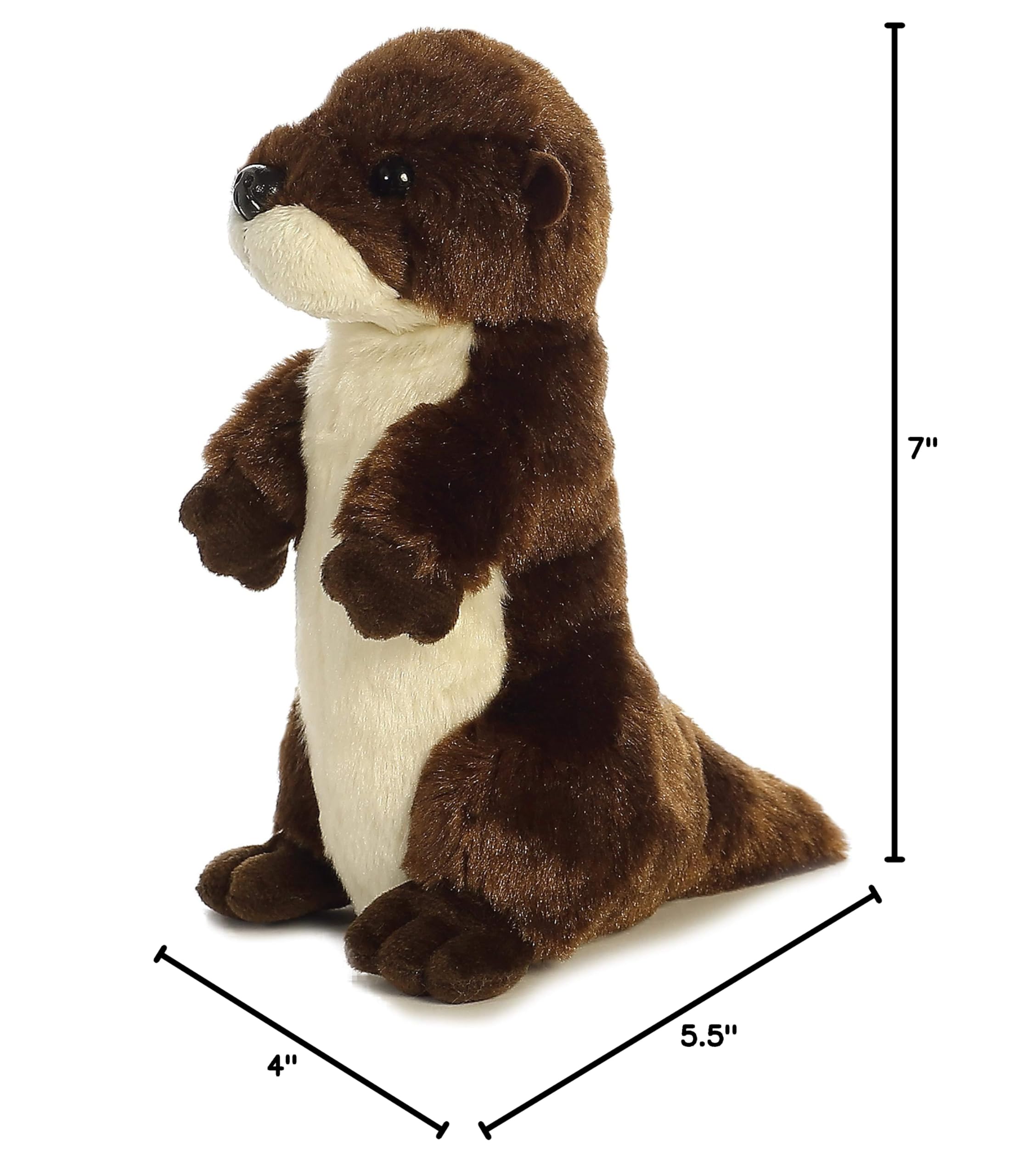 Aurora Mini Flopsie River Otter Stuffed Animal – 7-Inch Soft Plush Toy for Kids and Adults