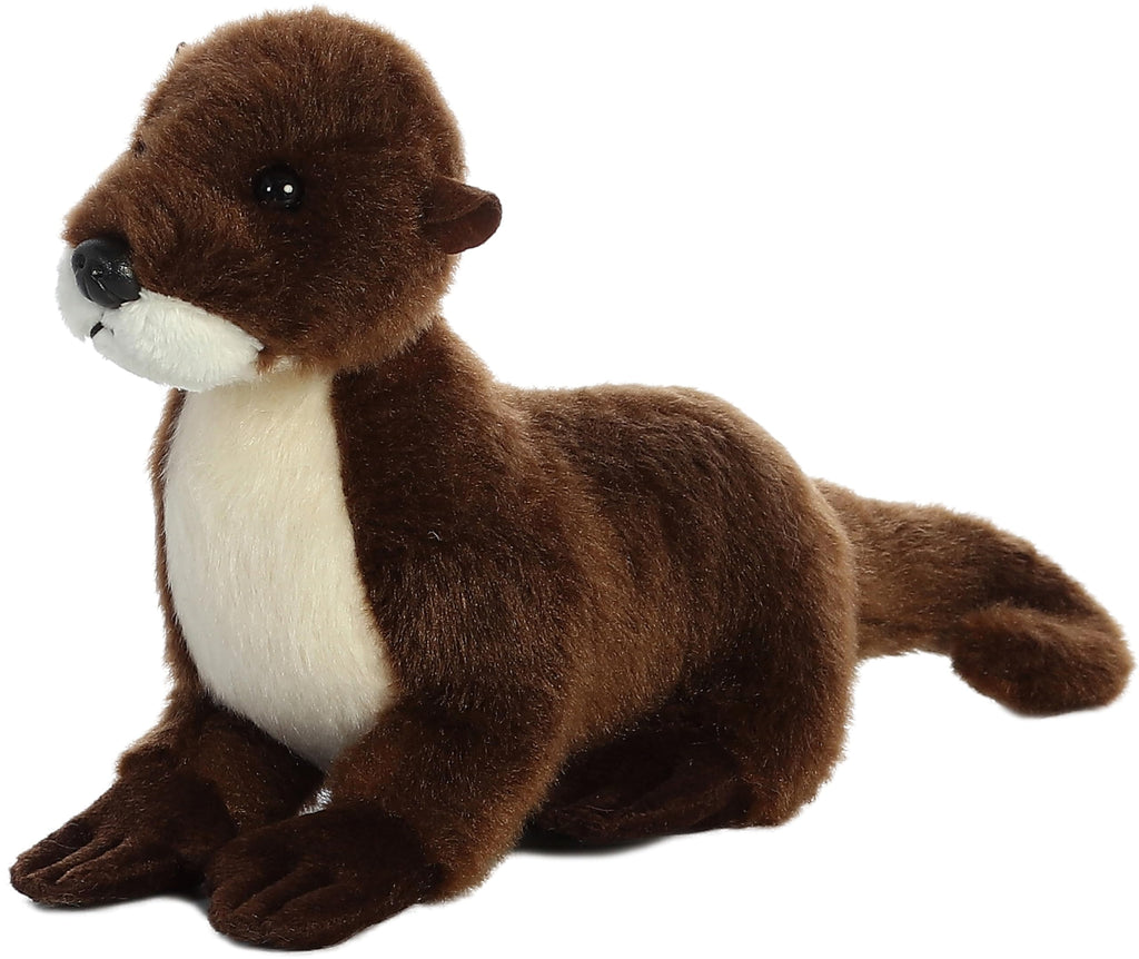 Aurora Mini Flopsie Sliddy Stuffed Animal - 10 Inch Soft Otter Plush with Bean Pellets for All Ages