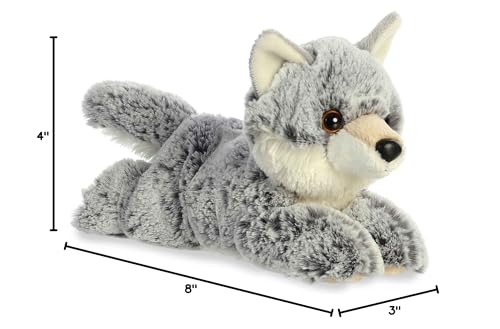 Aurora Mini Flopsie Winter Wolf Stuffed Animal, Gray, 8 Inches - Soft Plush Toy for Kids and Adults