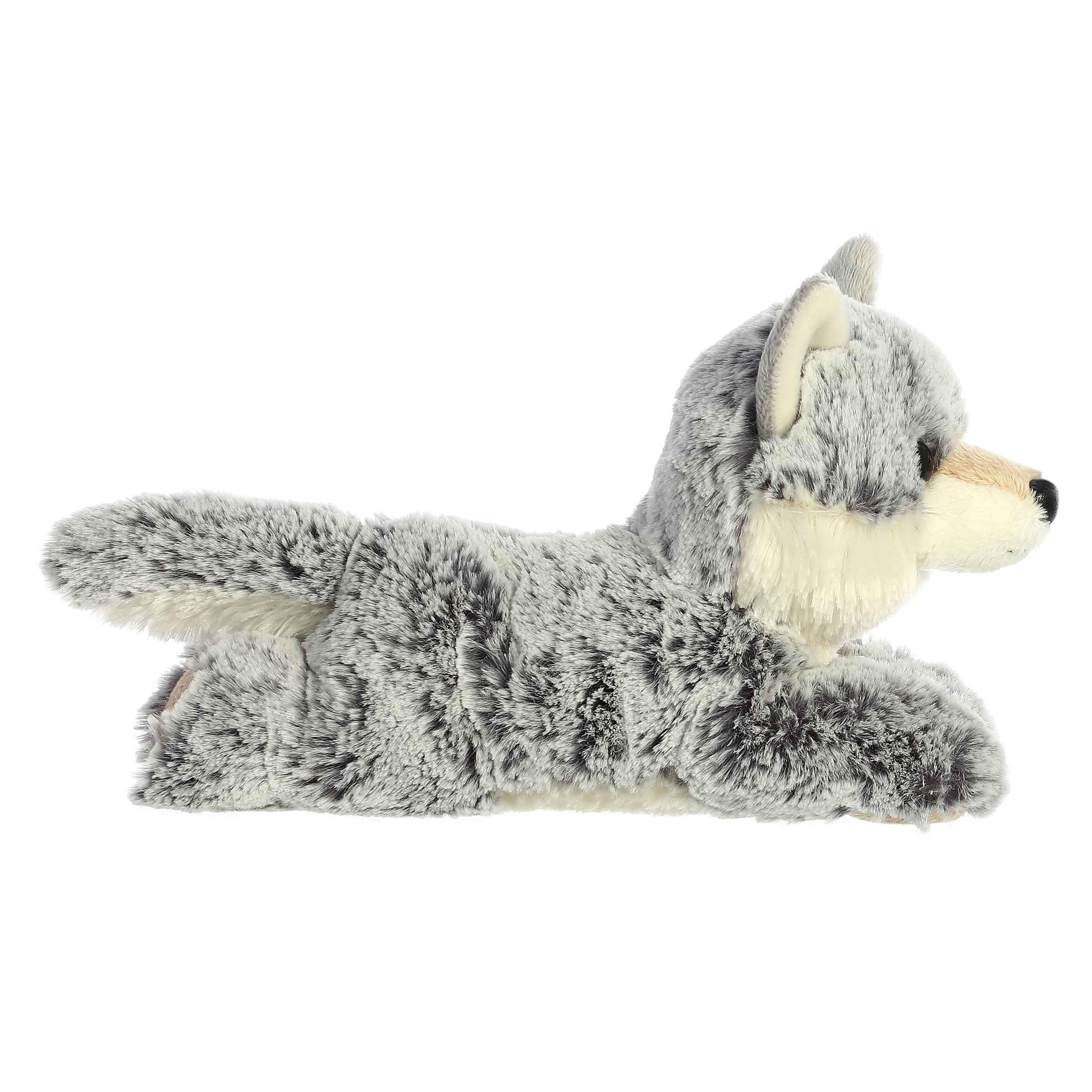 Aurora Mini Flopsie Winter Wolf Stuffed Animal, Gray, 8 Inches - Soft Plush Toy for Kids and Adults