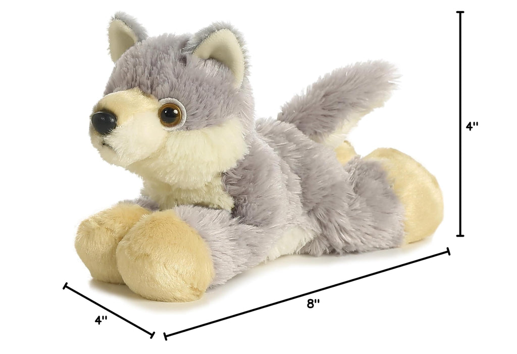 Aurora Mini Flopsie Woolsey Wolf Stuffed Animal – Gray 8 Inch Plush Toy