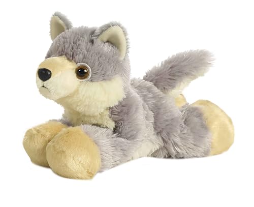 Aurora Mini Flopsie Woolsey Wolf Stuffed Animal – Gray 8 Inch Plush Toy