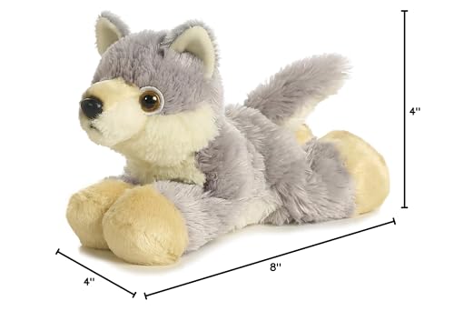 Aurora Mini Flopsie Woolsey Wolf Stuffed Animal – Gray 8 Inch Plush Toy