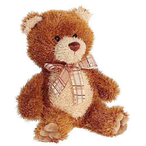 Aurora Snuggly Bear Brown Sugar Stuffed Animal - 6 Inch Soft Plush Toy for Kids and Adults