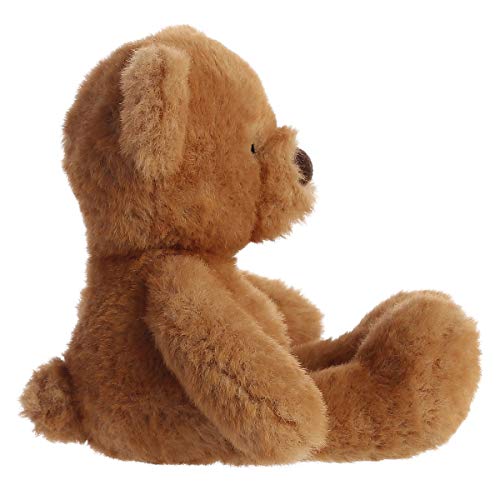 Aurora Snuggly Softie Bear Plush - 9-Inch Brown Stuffed Animal with Lock-Washer Eyes and Bean Pellets