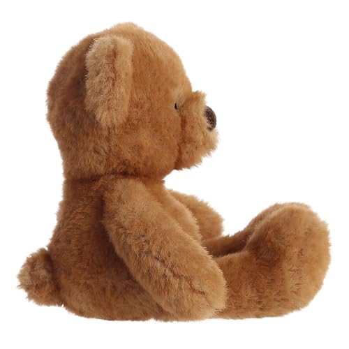 Aurora Snuggly Softie Bear Plush - 9-Inch Brown Stuffed Animal with Lock-Washer Eyes and Bean Pellets