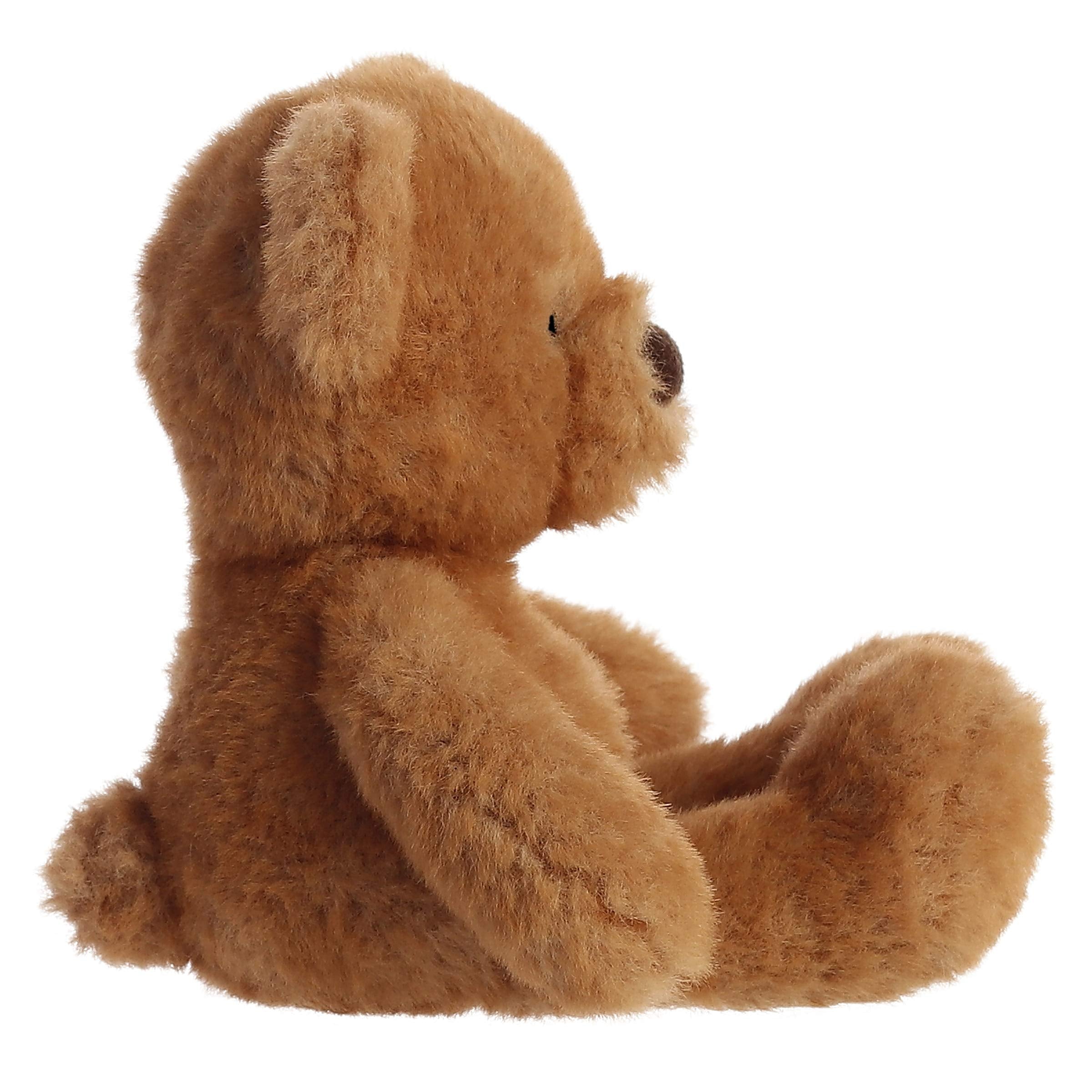Aurora Snuggly Softie Bear Plush - 9-Inch Brown Stuffed Animal with Lock-Washer Eyes and Bean Pellets