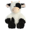 Aurora Snuggly Tubbie Wubbies Cow Plush - 11 Inch White Soft Stuffed Animal with Bean Pellets