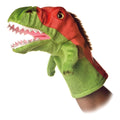 Aurora Velociraptor Hand Puppet - Interactive Plush, Green, 8 Inches
