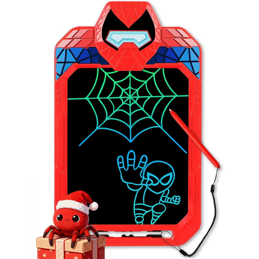 AURXONS 10-Inch Hero Warrior LCD Writing Tablet for Kids – Colorful Doodle Board with Erasable Screen
