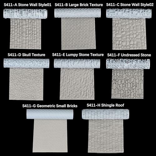 AUSPDICE Texture Roller Set – 16 Unique Patterns for RPG Terrain and Miniatures – Skull S411-D