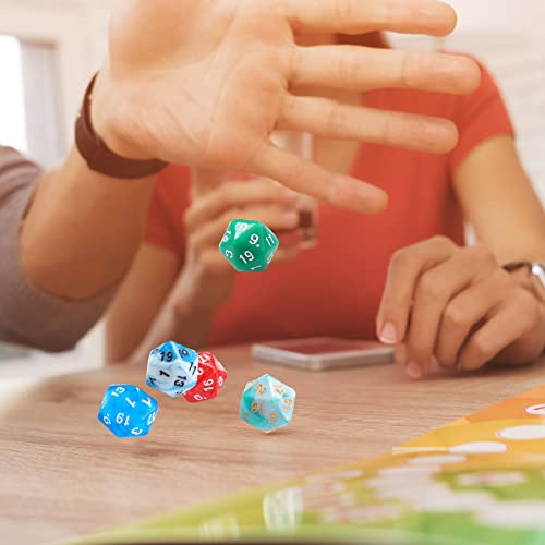 AUSTOR 42-Piece D20 Dice Set – Mixed Colors, Black Velvet Pouch (for D&D, RPG, Table Games)