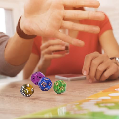 AUSTOR 70-Piece D12 Dice Set – Mixed Colors Polyhedral Dice with Velvet Storage Bag for DND RPG MTG