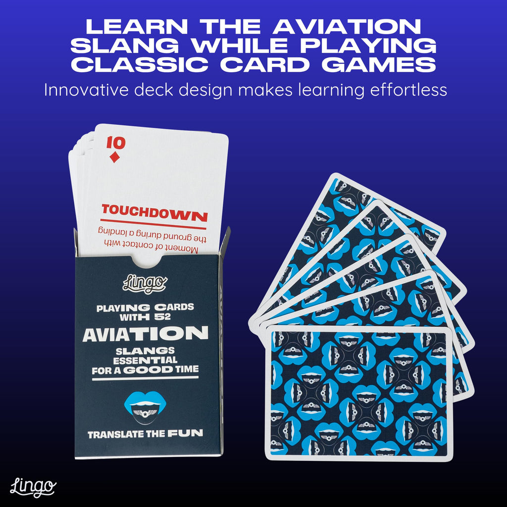 Aviation Lingo Playing Cards – Learn Slang with 54 Flashcards & Standard Deck