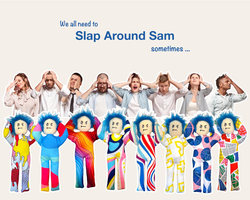 AVINITI Slap Around Sam Doll – Funny Gag Gift for Stress Relief, Boombastic Pop
