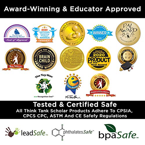 Award-Winning Numbers & Counting Flash Cards by Think Tank Scholar – 36 Durable Cards for Ages 2-8