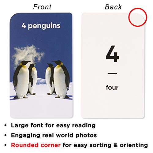 Award-Winning Numbers & Counting Flash Cards by Think Tank Scholar – 36 Durable Cards for Ages 2-8