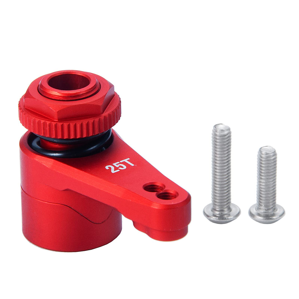 AXSPEED Alloy 25T Steering Servo Arm Horn for 1/10 RC Axial RBX10 AXI03005 Crawler (Red)