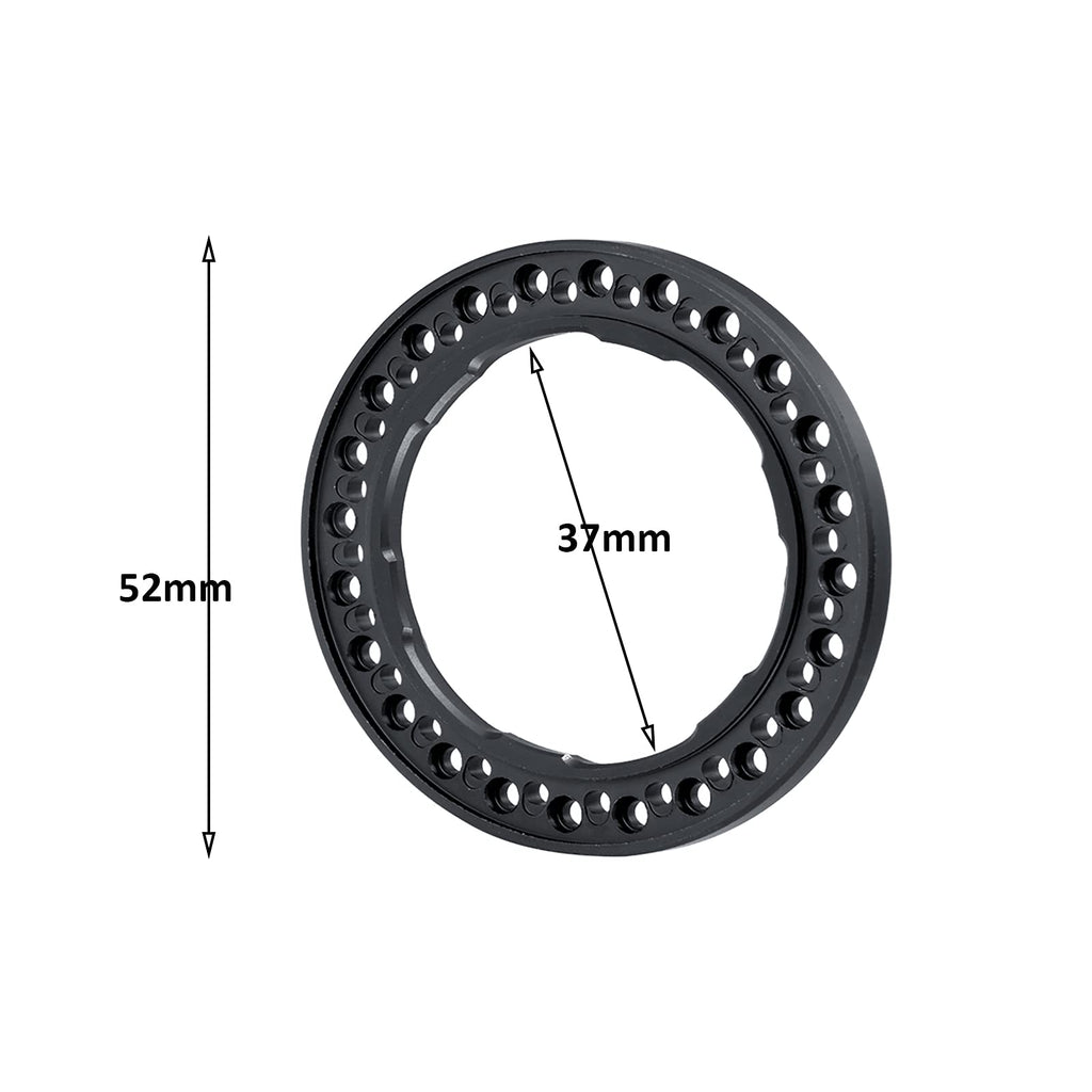 AXSPEED Que-T 1.9 Inch Beadlock Wheel Rings (Black) for 1/10 RC Crawlers SCX10 TRX4