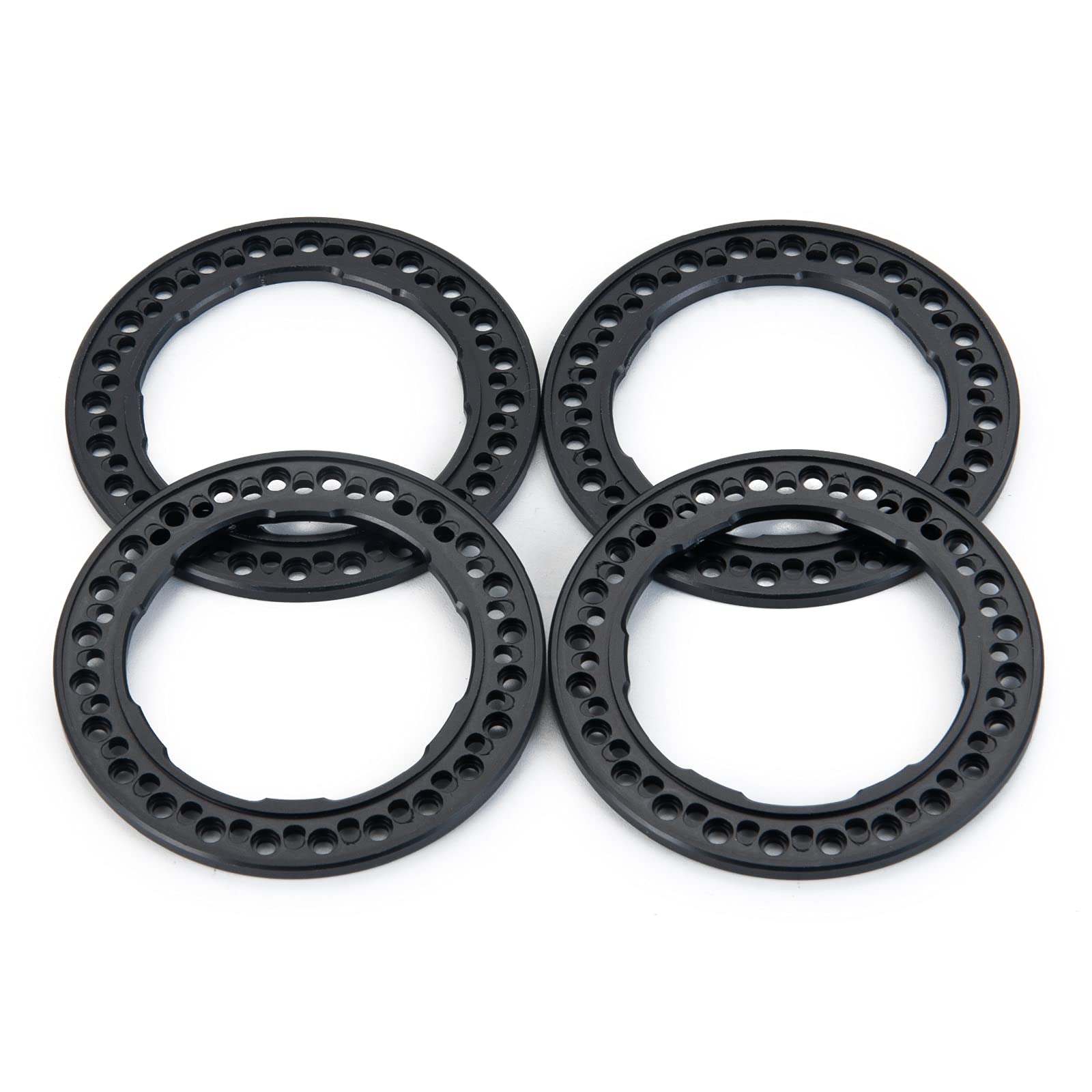 AXSPEED Que-T 1.9 Inch Beadlock Wheel Rings (Black) for 1/10 RC Crawlers SCX10 TRX4