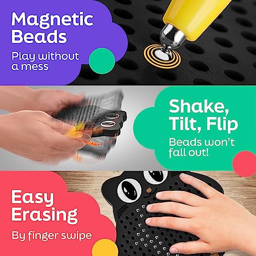 AYNAT FUN Magnetic Drawing Board for Kids – No-Mess Travel Toy with Beads & Stylus