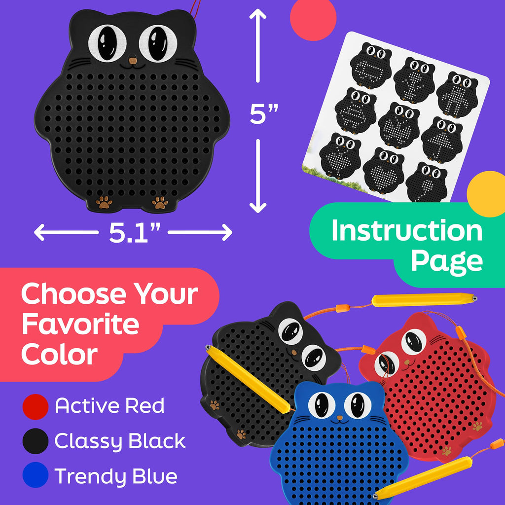 AYNAT FUN Magnetic Drawing Board for Kids – No-Mess Travel Toy with Beads & Stylus