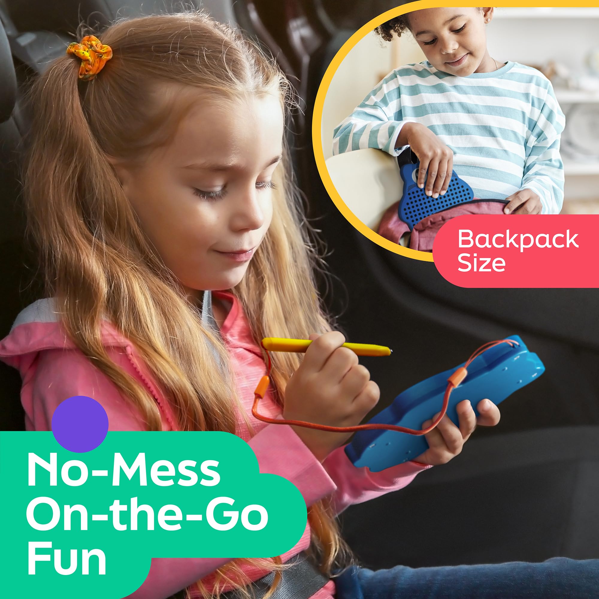 AYNAT FUN Magnetic Drawing Board – Mess-Free Travel Toy for Kids & Toddlers, Airplane & Car