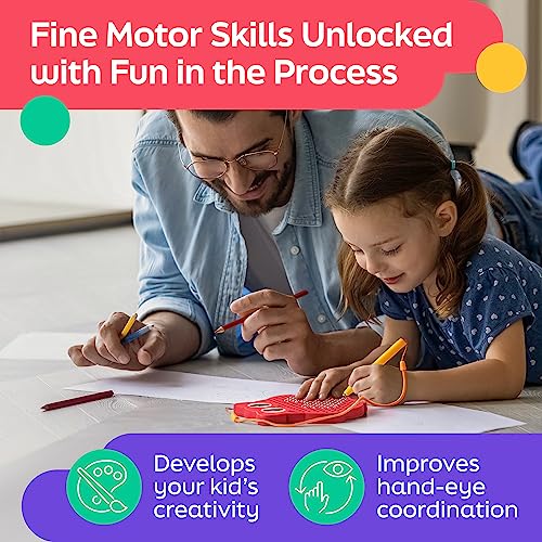 AYNAT FUN Magnetic Drawing Board – No-Mess Travel Toy for Toddlers with Beads and Stylus Pen