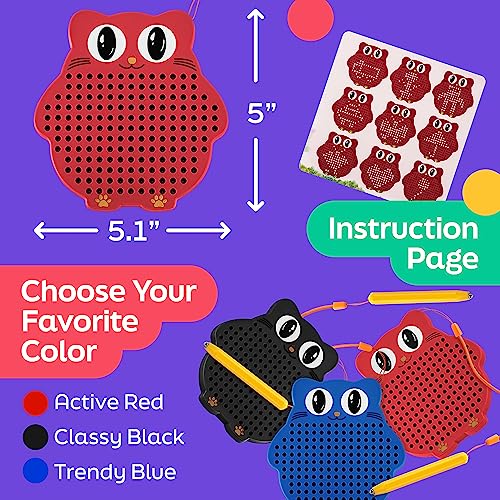 AYNAT FUN Magnetic Drawing Board – No-Mess Travel Toy for Toddlers with Beads and Stylus Pen