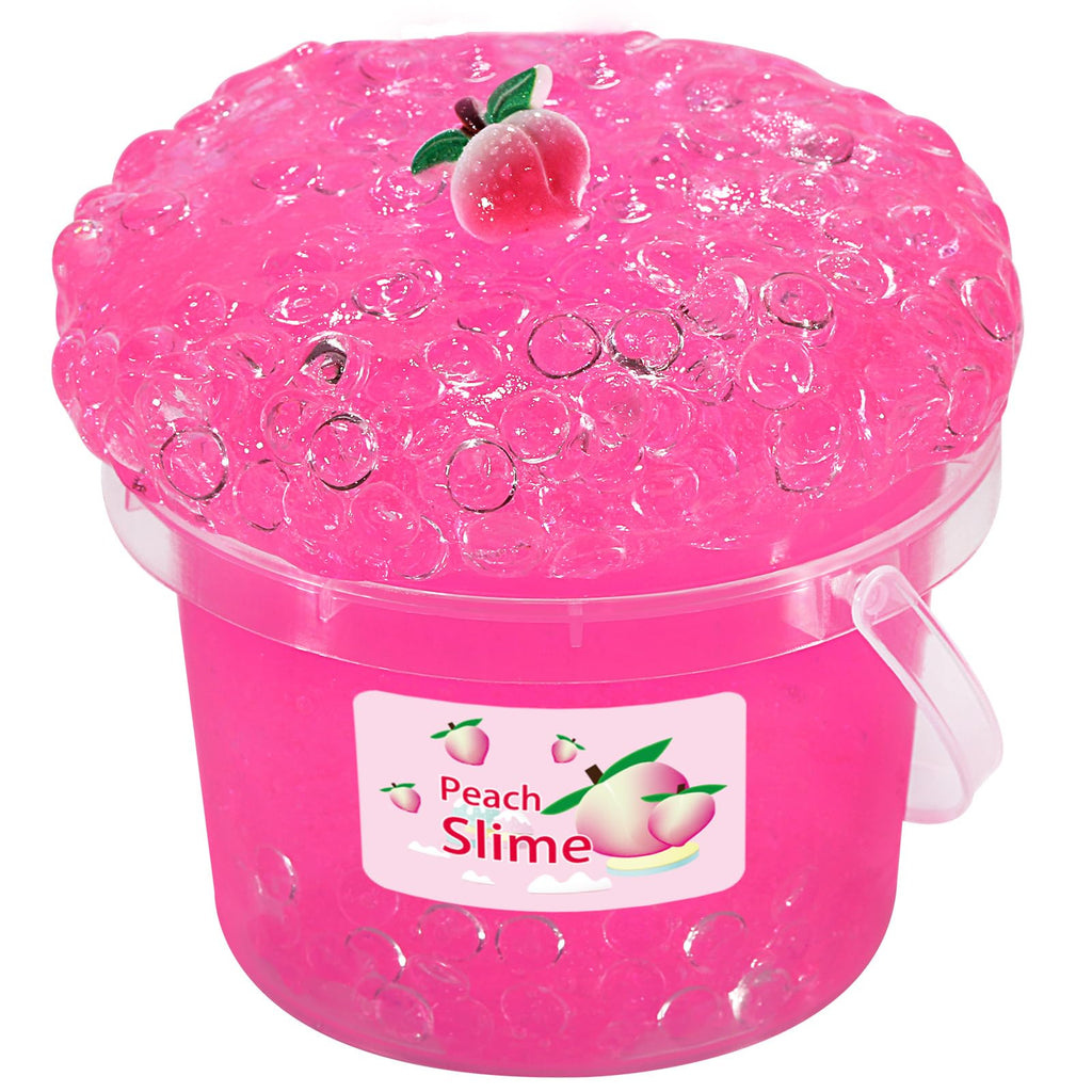 Azeperoy Rose Pink Jelly Cube Glimmer Crunchy Crystal Slime with 4 Add-In Sets for Sensory Play & Stress Relief