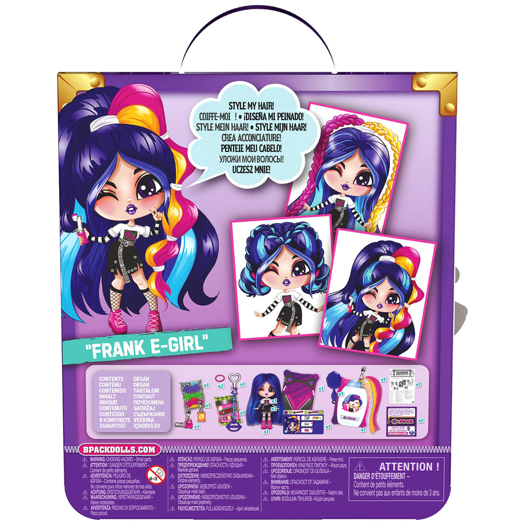 B Pack Luscious Locks Frank E-Girl Doll with Real Hair Extension – 3.5-Inch Collectible Toy for Ages 5+