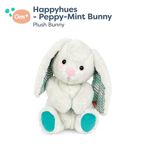 B. toys 12-Inch Peppy-Mint Bunny – Soft Plush Rabbit, Machine-Washable, BPA-Free, Ages 0+