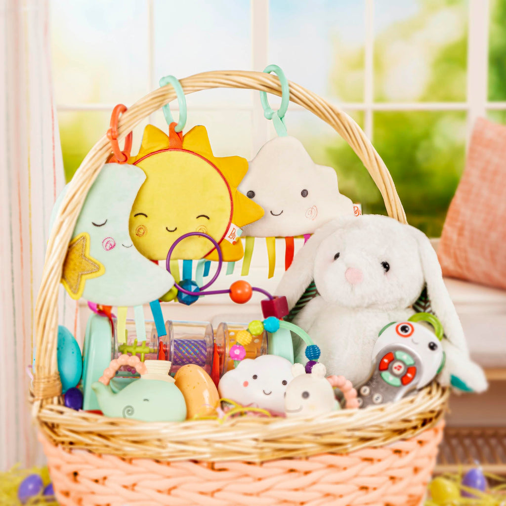 B. toys 12-Inch Peppy-Mint Bunny – Soft Plush Rabbit, Machine-Washable, BPA-Free, Ages 0+