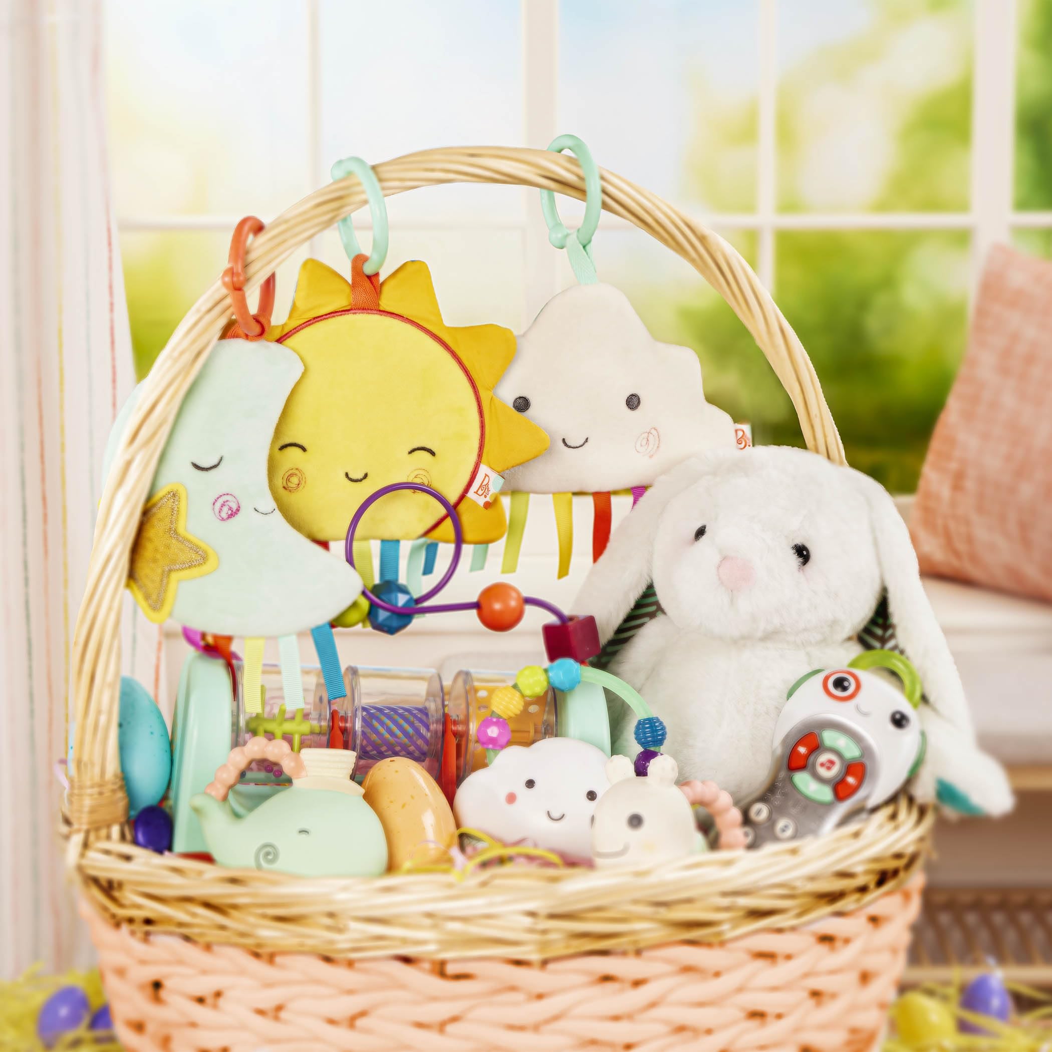 B. toys 12-Inch Peppy-Mint Bunny – Soft Plush Rabbit, Machine-Washable, BPA-Free, Ages 0+