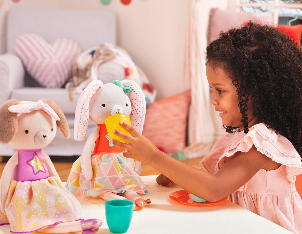 B. toys Becky Bunny Plush – 15-Inch Soft Stuffed Animal with Tutu – Machine Washable