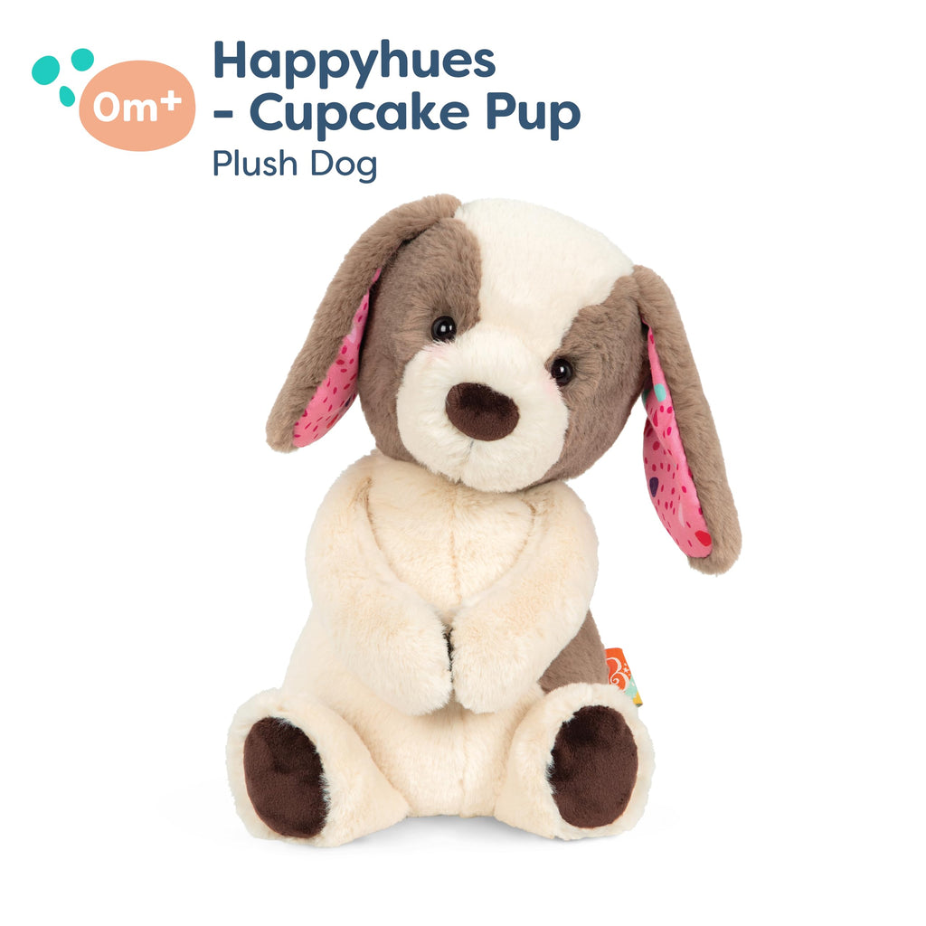 B. toys Cupcake Pup: 12-Inch Soft & Cuddly Plush Dog Stuffed Animal, Machine Washable