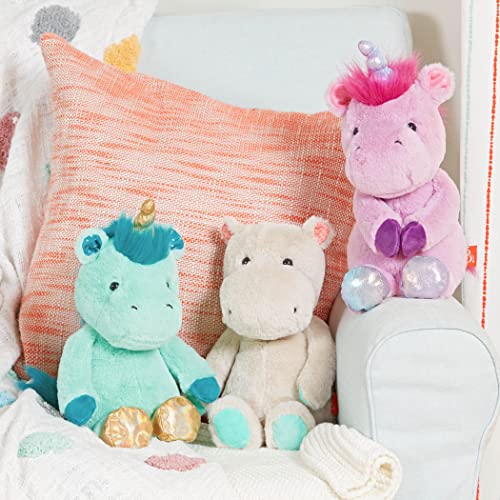 B. toys Happyhues Garry Grey Hippo – 10-Inch Soft Plush Stuffed Animal